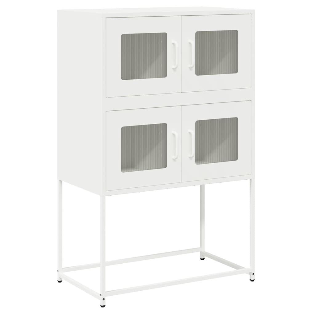 vidaXL Highboard Λευκό 68x39x107 cm Ατσάλι