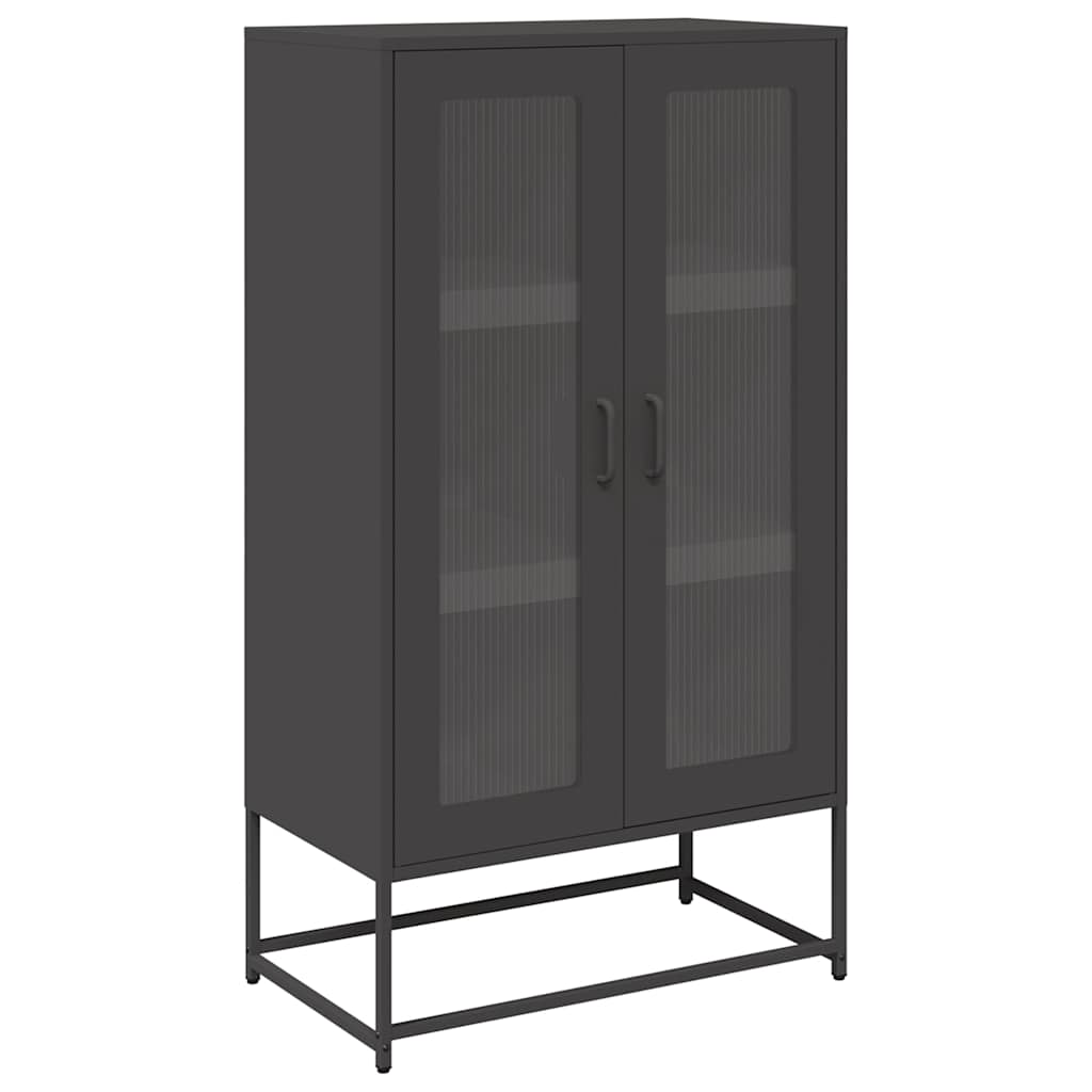 vidaXL Highboard Μαύρο 68x39x123 cm Χάλυβας