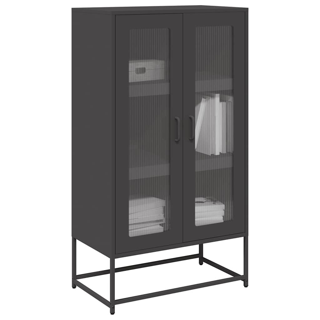 vidaXL Highboard Μαύρο 68x39x123 cm Χάλυβας