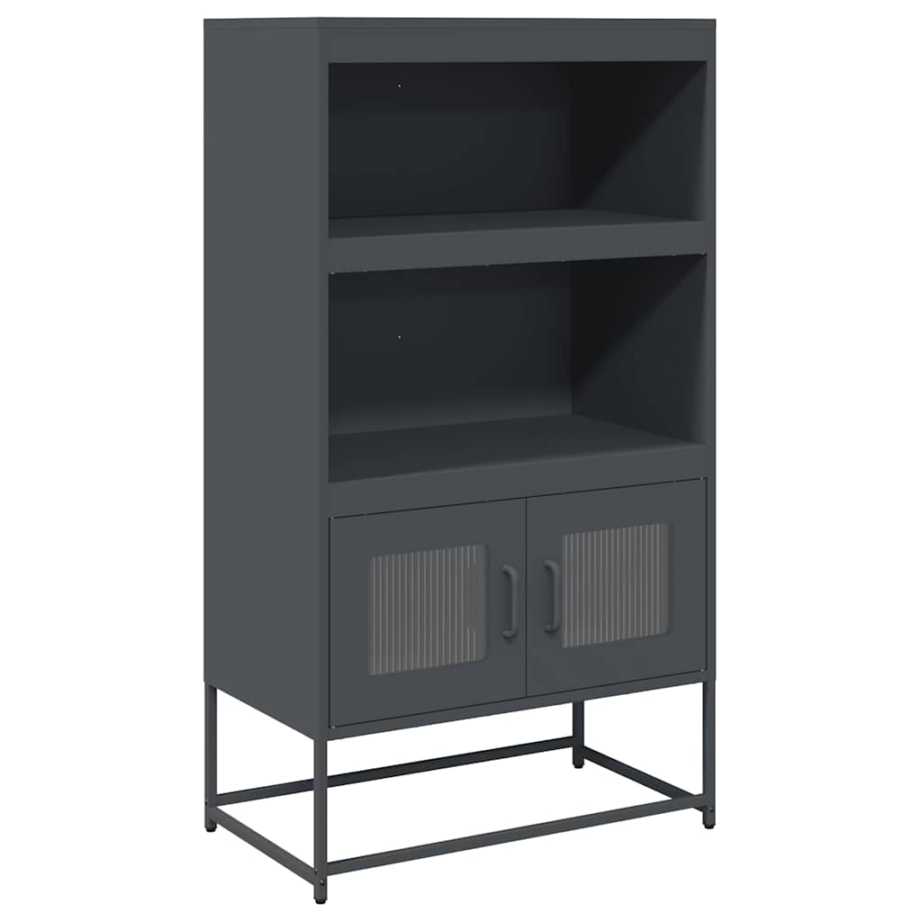 vidaXL Highboard Ανθρακί 68x39x123 cm Χάλυβας
