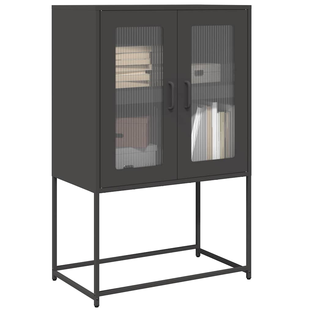 vidaXL Highboard Μαύρο 68x39x107 cm Ατσάλι