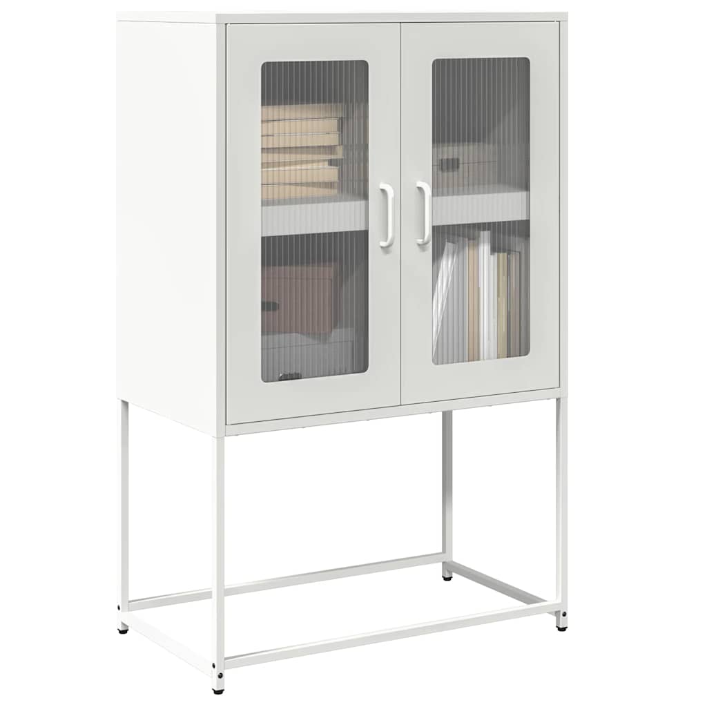 vidaXL Highboard Λευκό 68x39x107 cm Ατσάλι