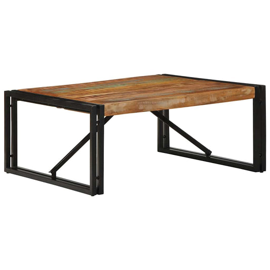 vidaXL Τραπεζάκι σαλονιού πολύχρωμο 80x80x35cm Ξύλο μασίφ ανακυκλωμένο