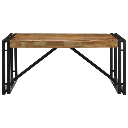vidaXL Τραπεζάκι σαλονιού πολύχρωμο 80x80x35cm Ξύλο μασίφ ανακυκλωμένο