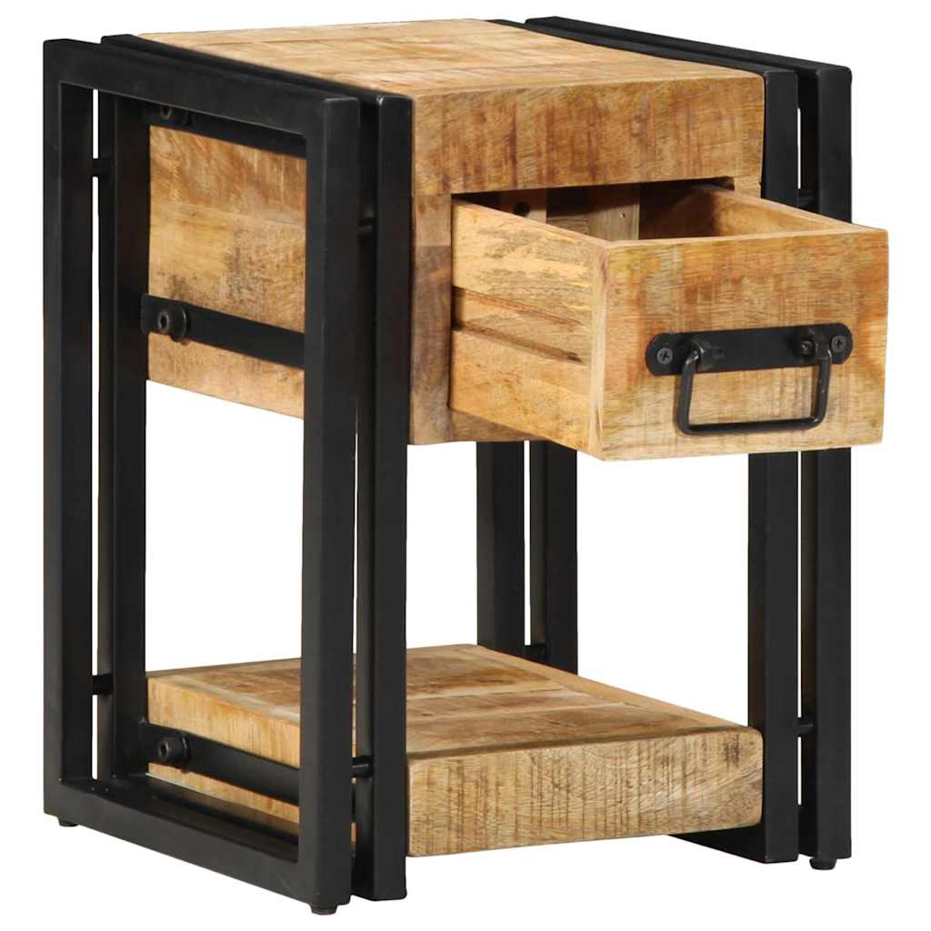 vidaXL Κομοδίνο 2 pcs Καφέ 30 x 30 x 40 cm Μασίφ ξύλο μάνγκο