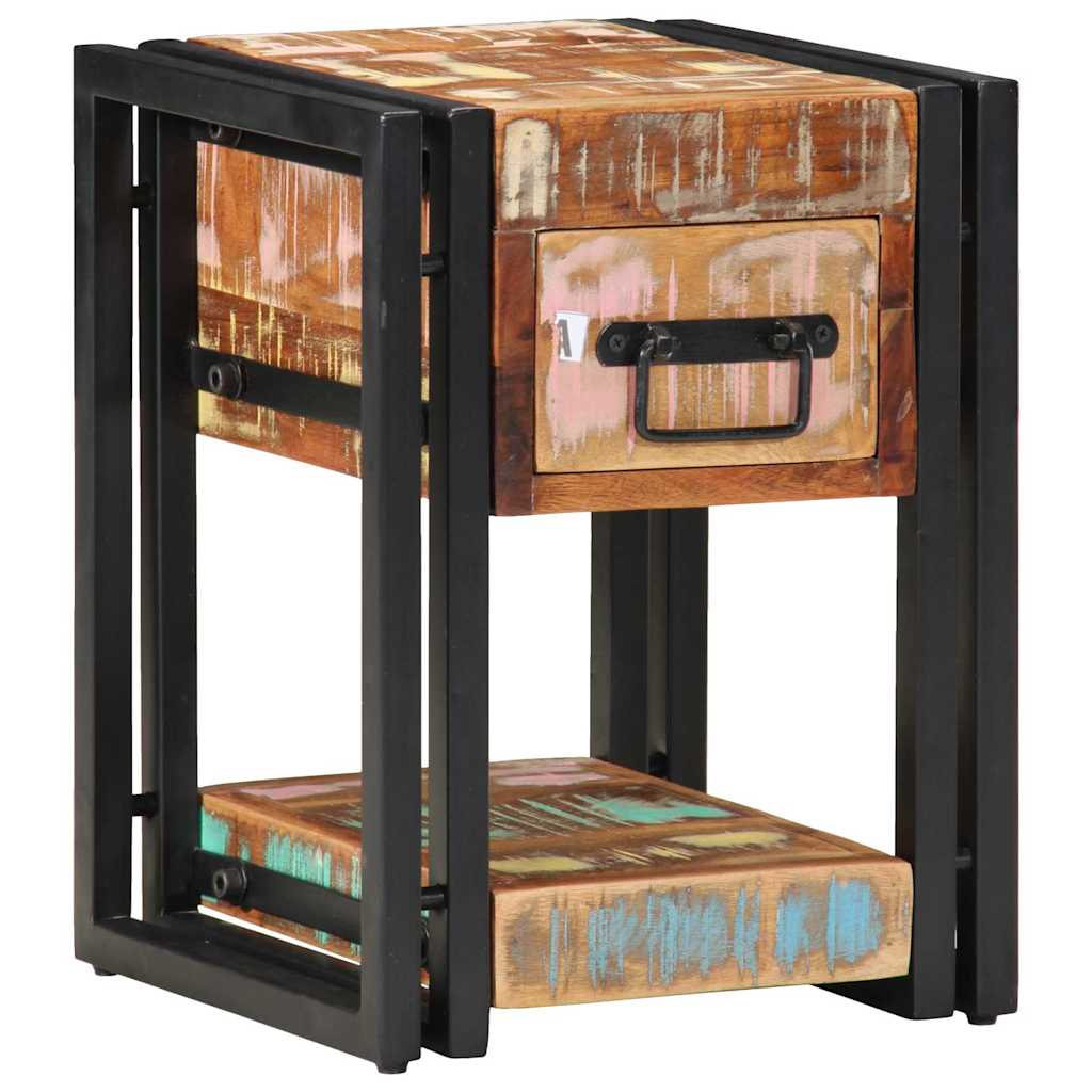 vidaXL Κομοδίνο 2 pcs 30 x 30 x 40 cm Μασίφ ανακυκλωμένο ξύλο