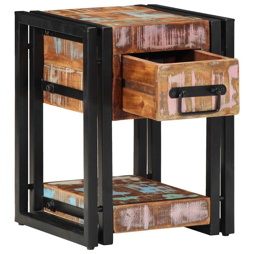 vidaXL Κομοδίνο 2 pcs 30 x 30 x 40 cm Μασίφ ανακυκλωμένο ξύλο