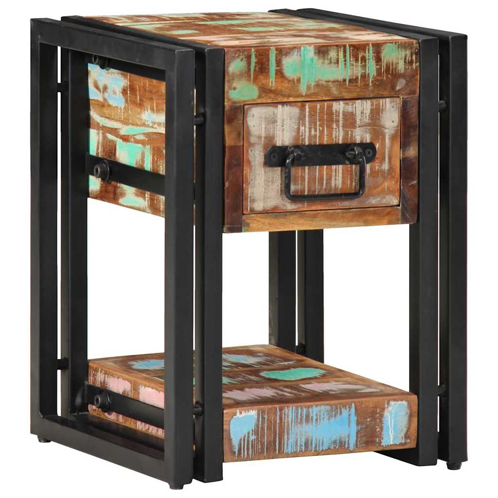 vidaXL Κομοδίνο 2 pcs 30 x 30 x 40 cm Μασίφ ανακυκλωμένο ξύλο