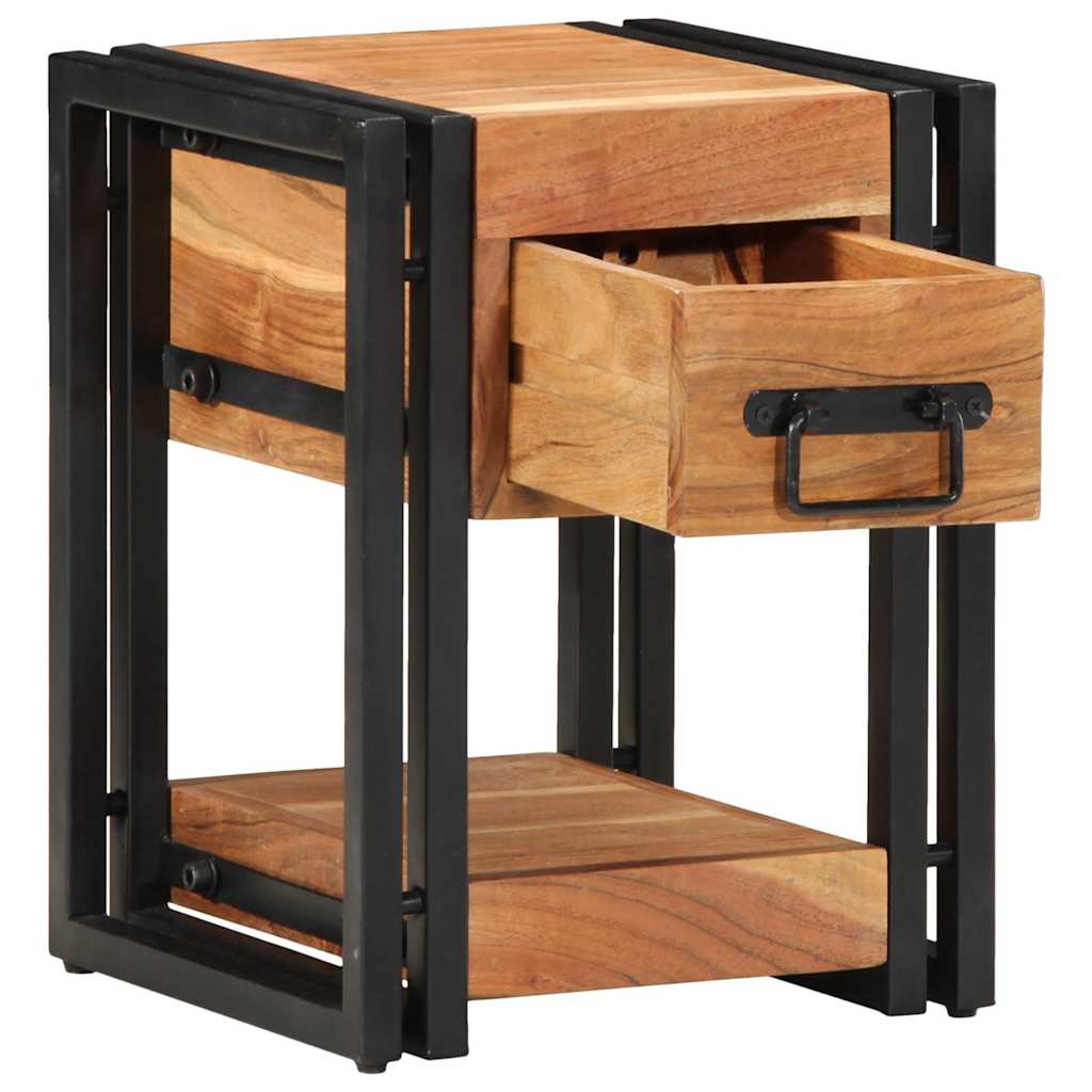 vidaXL Κομοδίνο 2 pcs Καφέ 30 x 30 x 40 cm Μασίφ ξύλο ακακίας