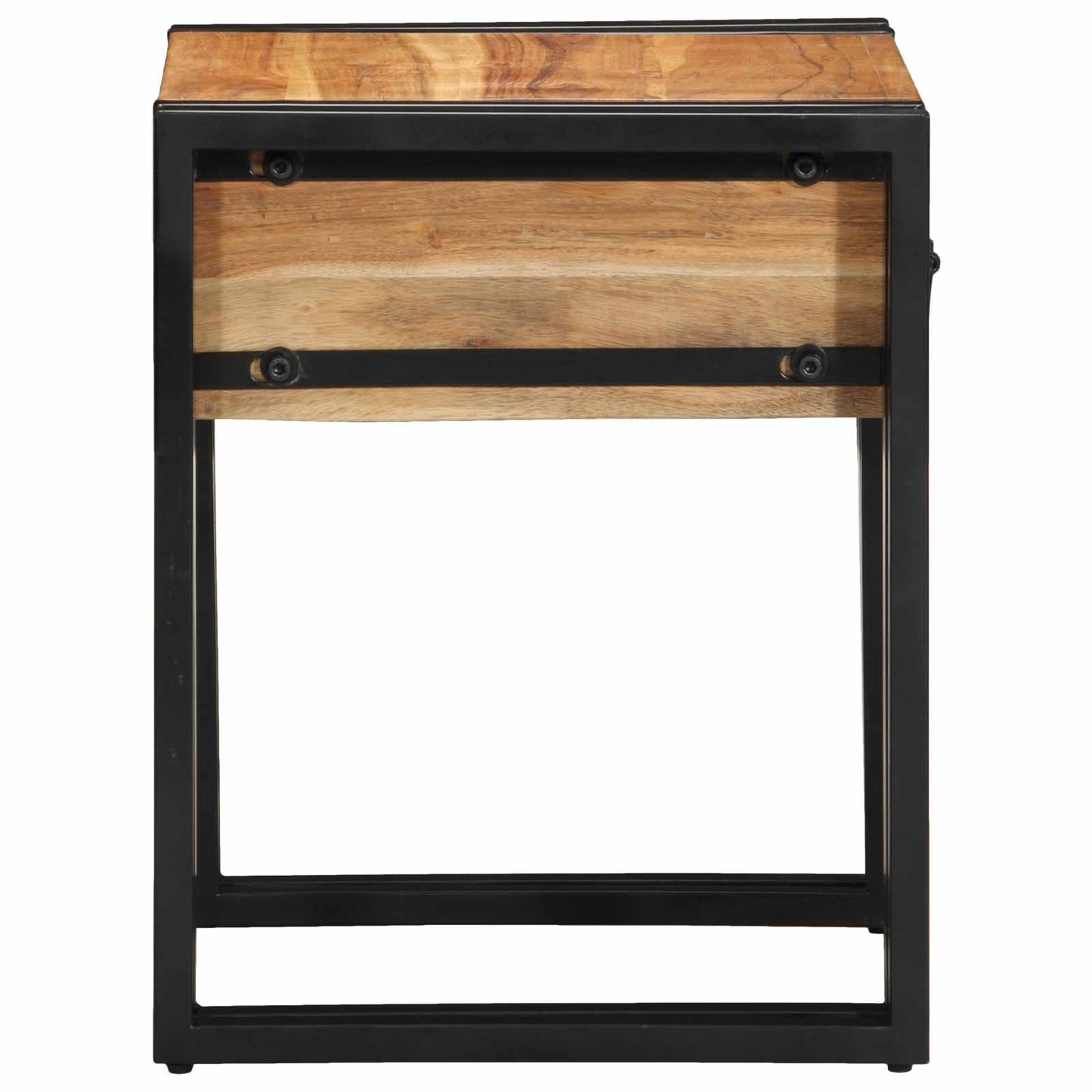 vidaXL End Table Καφέ και Μαύρο 40 x 40 x 50 cm Στερεό Ξύλο Ακακίας