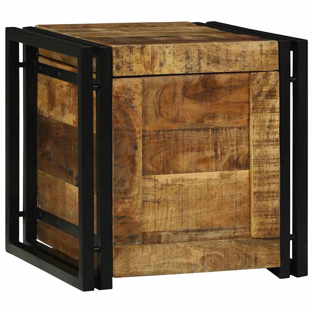 vidaXL Κουτί αποθήκευσης Καφέ και Μαύρο 40 x 40 x 40 cm