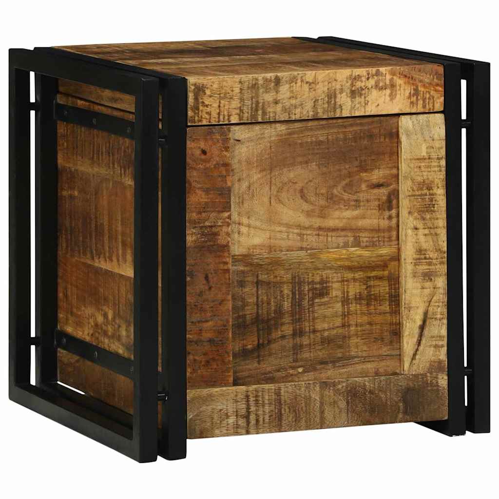 vidaXL Κουτί αποθήκευσης Καφέ και Μαύρο 40 x 40 x 40 cm