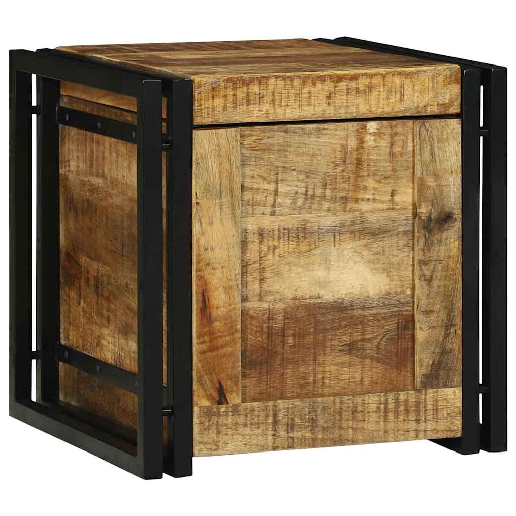vidaXL Κουτί αποθήκευσης Καφέ και Μαύρο 40 x 40 x 40 cm