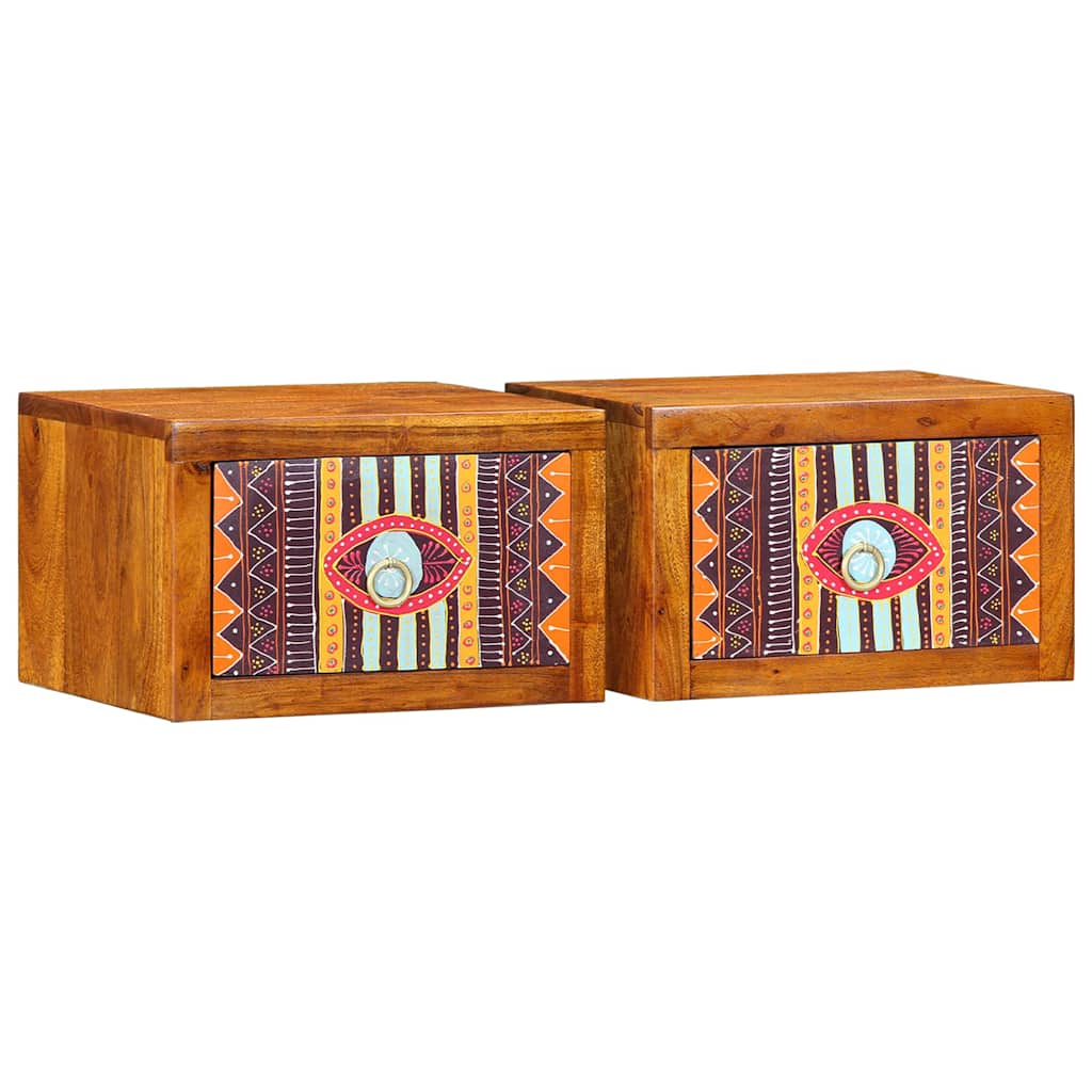 vidaXL Κομοδίνο 2 τεμ. Καφέ 35 x 30 x 22 εκ.