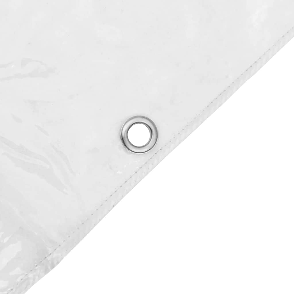 vidaXL σαφής μουσαμάς με τις οπές 8x8 m PVC