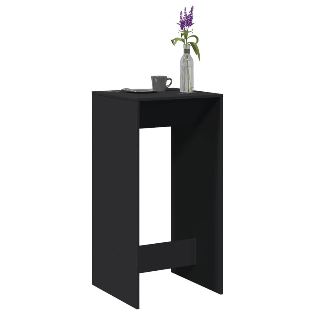 vidaXL Τραπέζι Μπαρ Μαύρο 51x50x103,5 εκ. Επεξ. Ξύλο