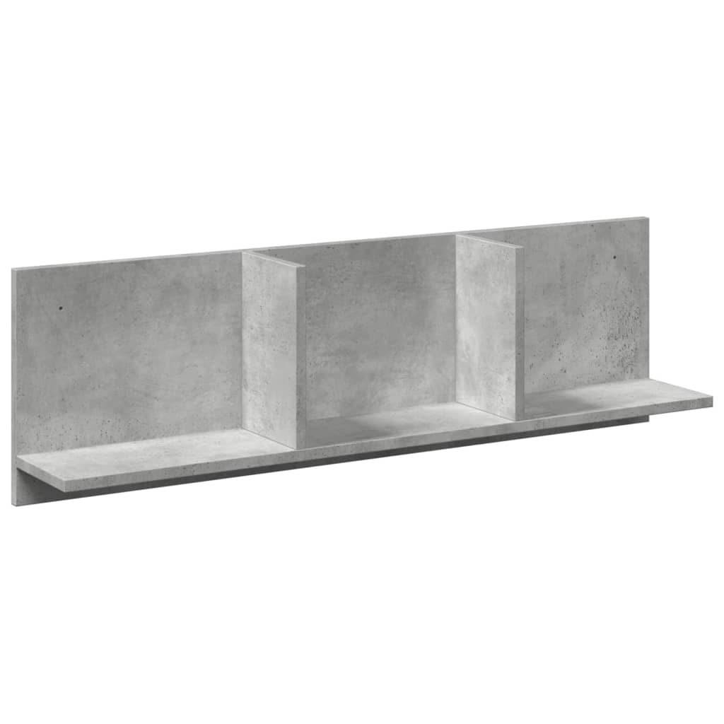 vidaXL Ντουλάπι Τοίχου Γκρι Σκυρ. 100x16,5x30 εκ. Επεξεργασμένο Ξύλο