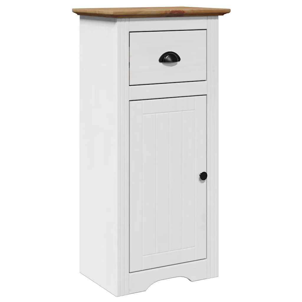vidaXL Ντουλάπι μπάνιου BODO Λευκό και καφέ 44x30x90 cm