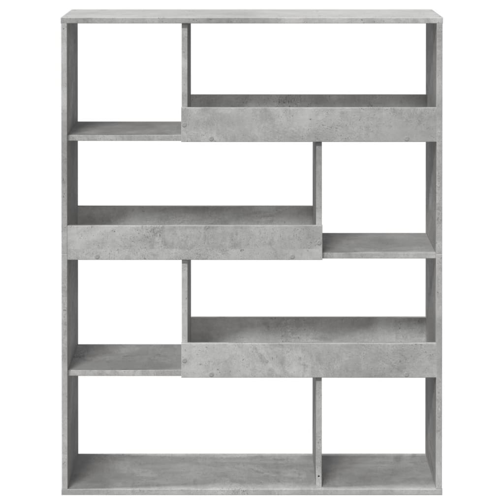 vidaXL Βιβλιοθήκη Γκρι Σκυροδέματος 100x33x125,5 εκ. Επεξεργ. Ξύλο