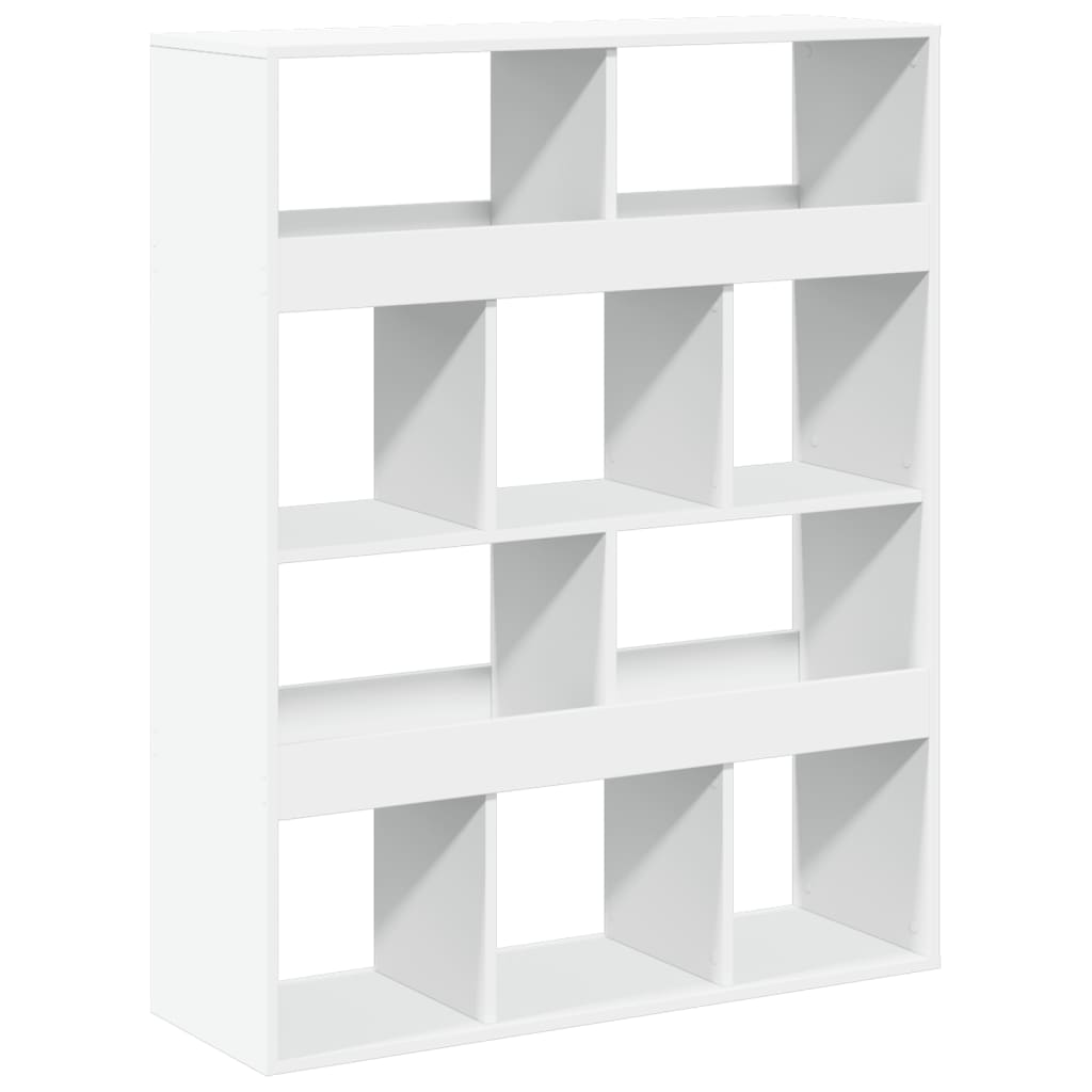 vidaXL Βιβλιοθήκη Λευκή 100x33x125,5 εκ. από Επεξεργασμένο Ξύλο