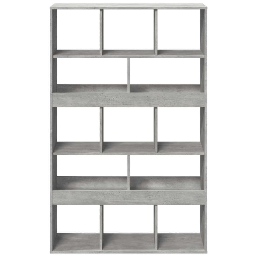 vidaXL Βιβλιοθήκη Γκρι Σκυροδέματος 100x33x156,5εκ. Επεξεργ. Ξύλο
