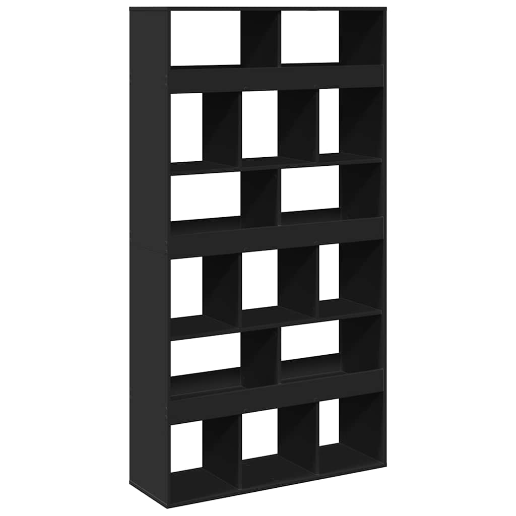 vidaXL Βιβλιοθήκη Μαύρη 100x33x187,5 εκ. Επεξ. Ξύλο