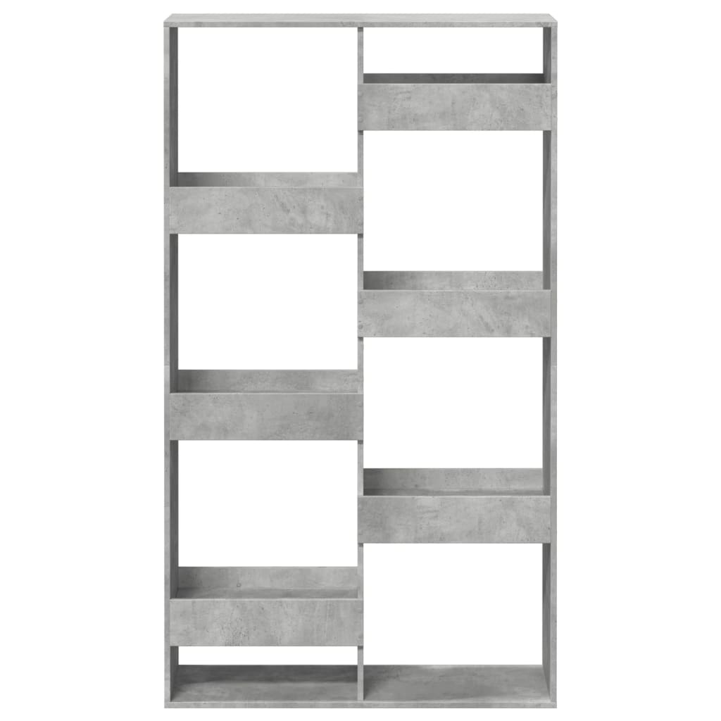 vidaXL Βιβλιοθήκη Γκρι Σκυροδέματος 100x33x175 εκ. Επεξεργ. Ξύλο