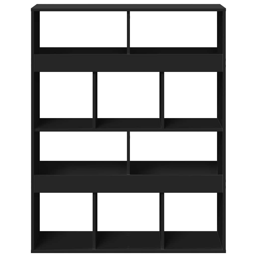 vidaXL Βιβλιοθήκη/Διαχωριστικό Χώρου Μαύρη 100x33x125,5 εκ. Επεξ. Ξύλο