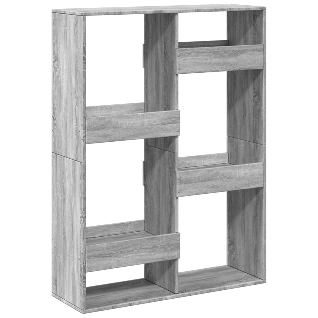 vidaXL Βιβλιοθήκη/Διαχωριστικό Χώρου Γκρι 100x33x135 εκ. Επεξ. Ξύλο