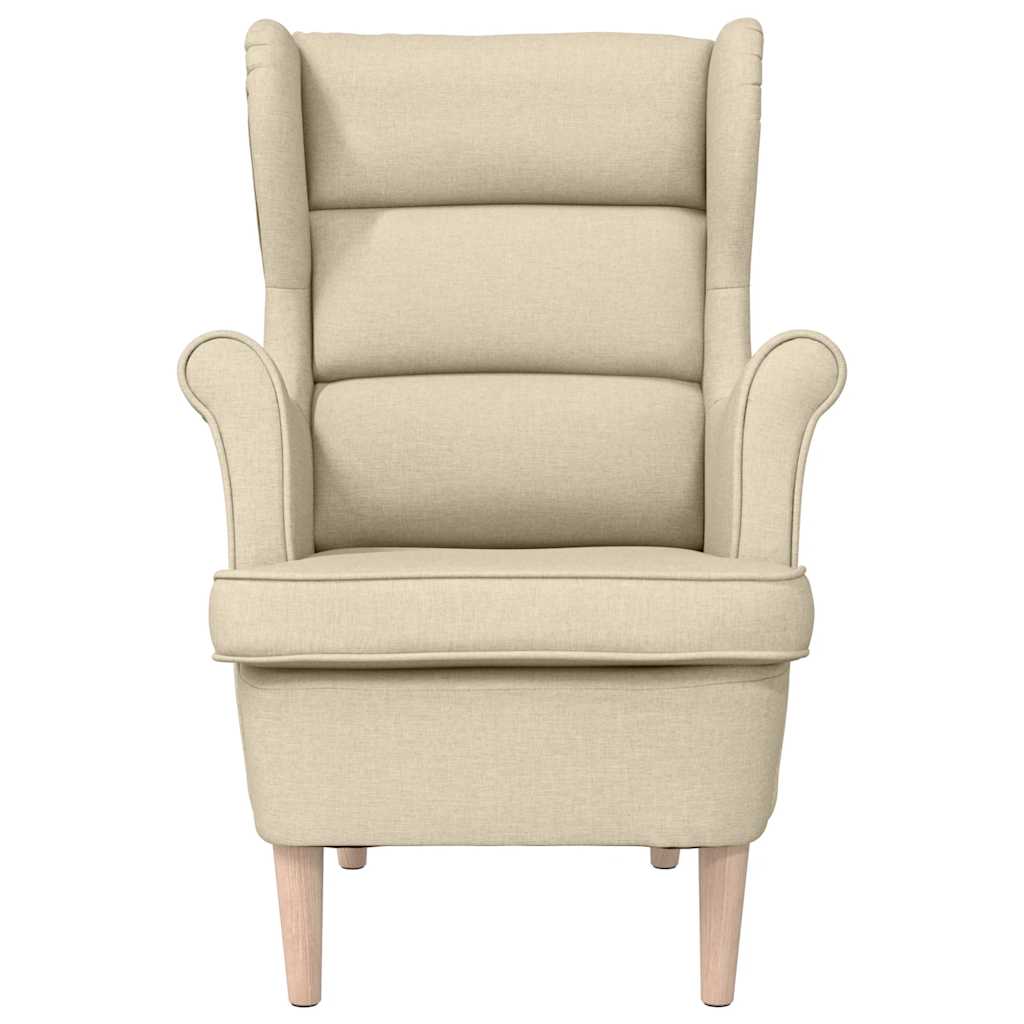 vidaXL πολυθρόνα Cream 74x84x100 cm Ύφασμα