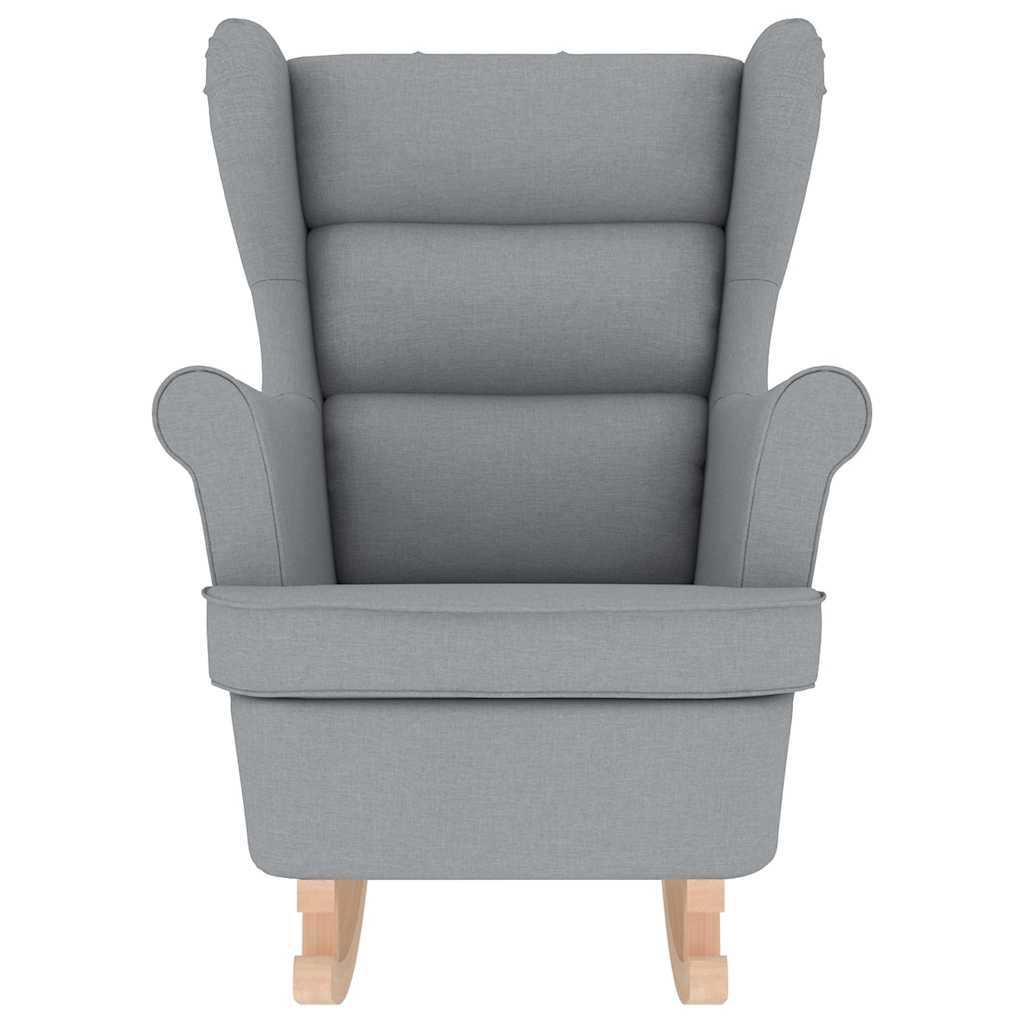 vidaXL Κουνιστή καρέκλα ανοιχτό γκρι 74x90x102 cm Ύφασμα