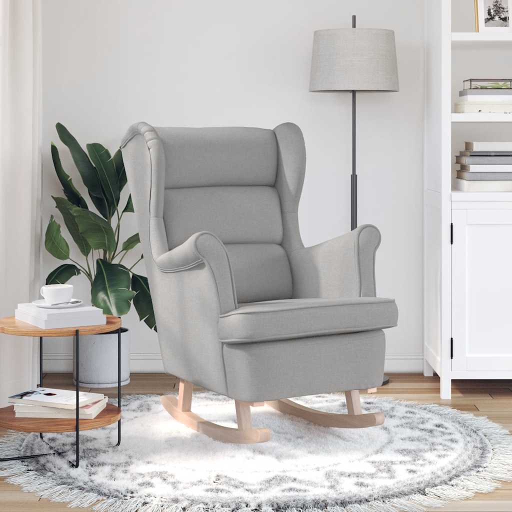 vidaXL Κουνιστή καρέκλα Cloud Grey 74x90x102 cm Ύφασμα