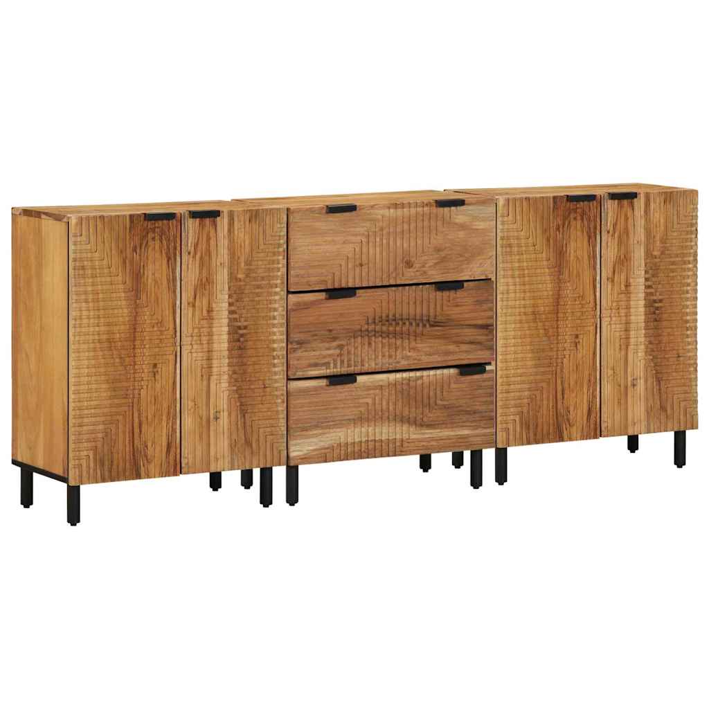 vidaXL Σετ Μπουφέδων 3 τμχ. 180 x 33 x 75 εκ. Στερεό Ξύλο Ακακίας