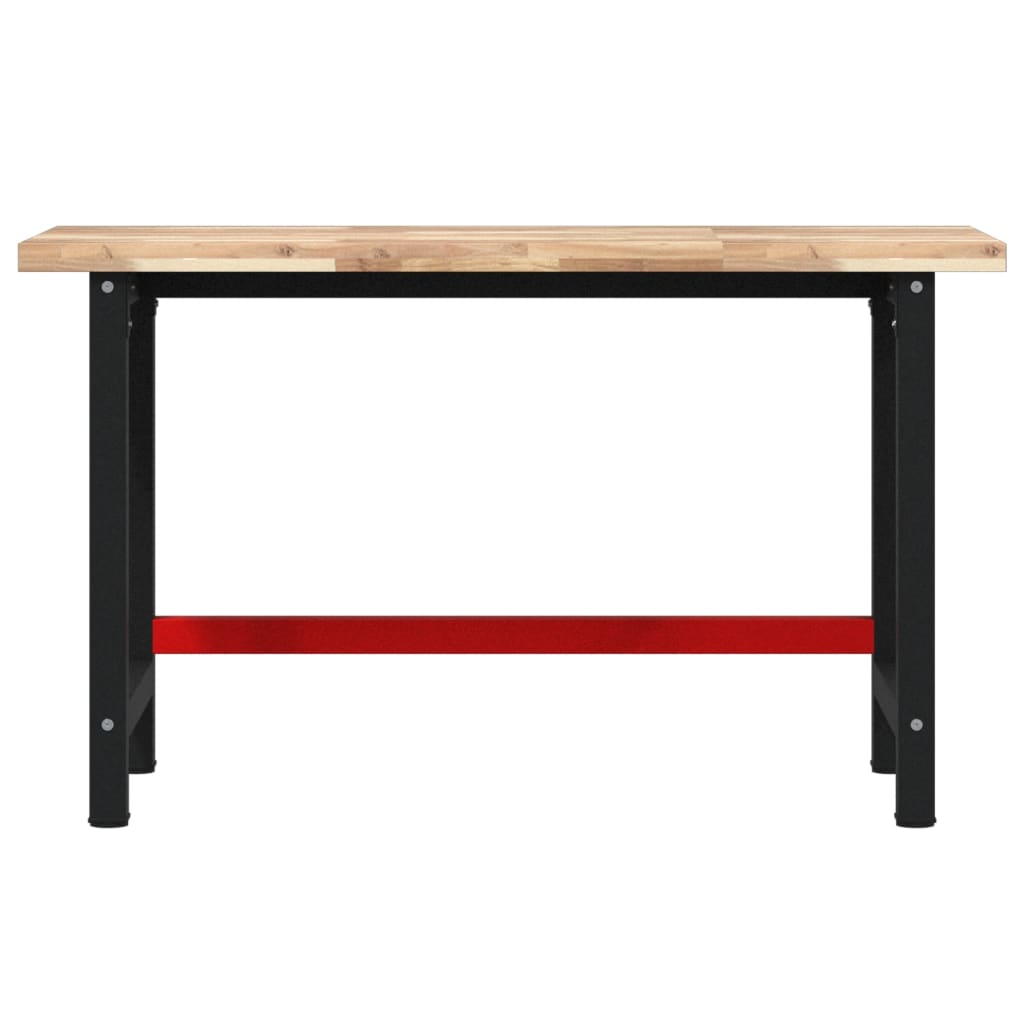 vidaXL Πάγκος Εργασίας Ορθογώνιος 140x60x83 εκ. από Μασίφ Ξύλο Ακακίας