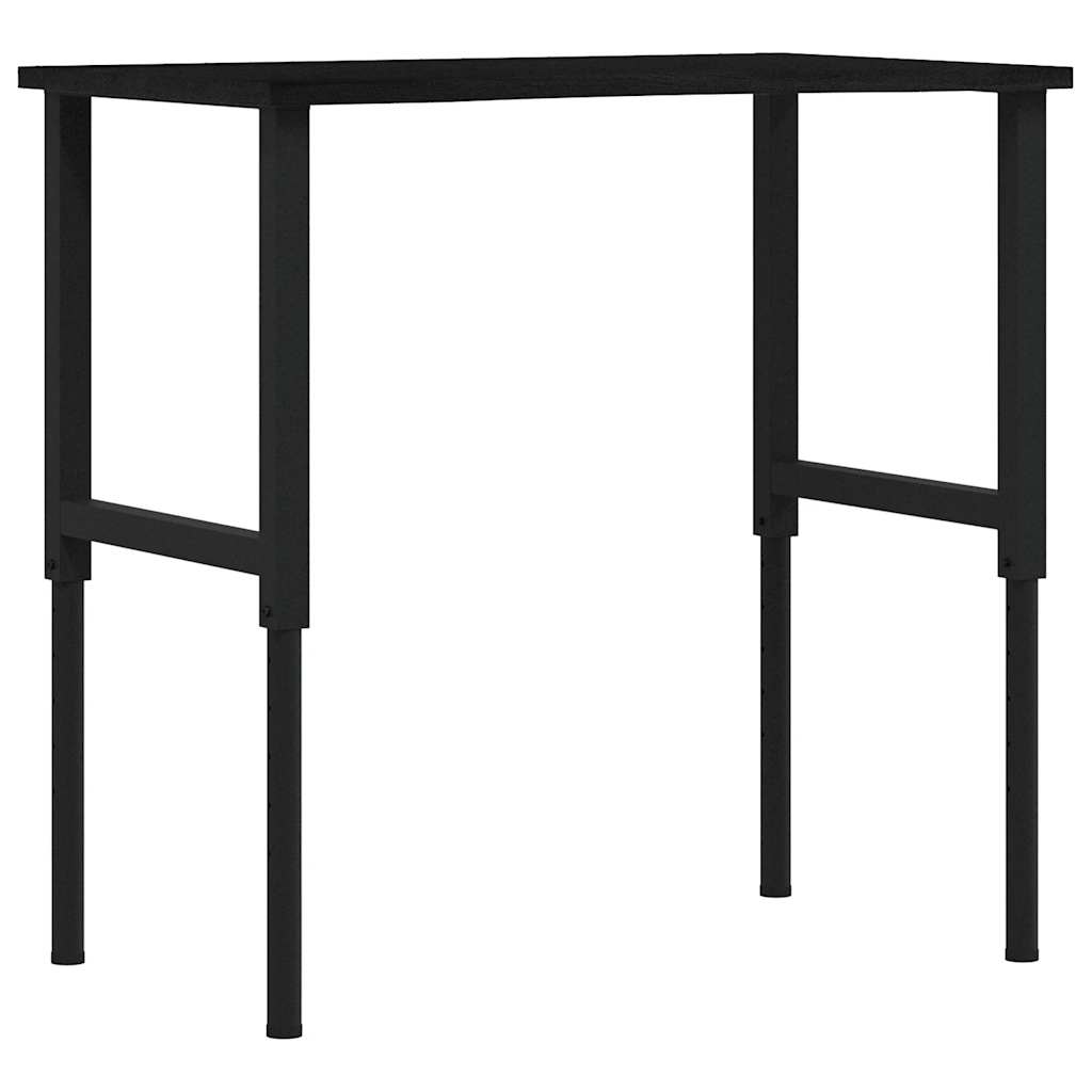 vidaXL πάγκος εργασίας σκούρο καφέ 100x60x(71,5-98) cm μασίφ ξύλο δρυς