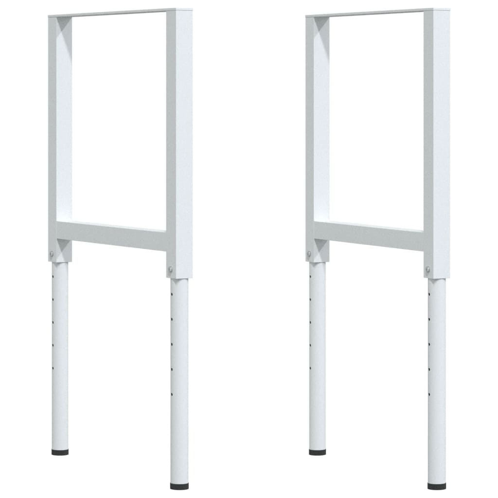 vidaXL Πάγκος Εργασίας Ορθογώνιος 100x60x(71,5-98) εκ Μασίφ Ξύλο Δρυός
