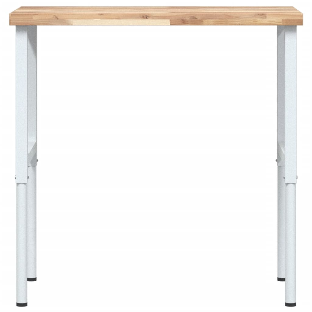 vidaXL Πάγκος Εργασίας Ορθογώνιος100x60x(73-99,5)εκ Μασίφ Ξύλο Ακακίας