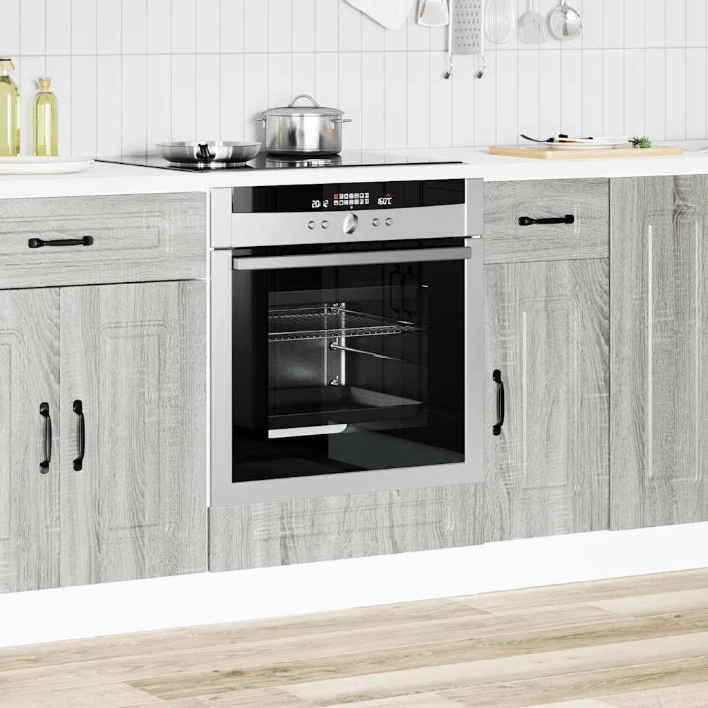 vidaXL Ντουλάπι φούρνου Kalmar Γκρι Sonoma Επεξεργασμένο Ξύλο