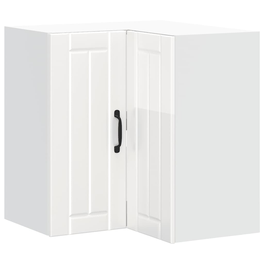 vidaXL Γωνιακό ντουλάπι τοίχου κουζίνας "Lucca" High Gloss White
