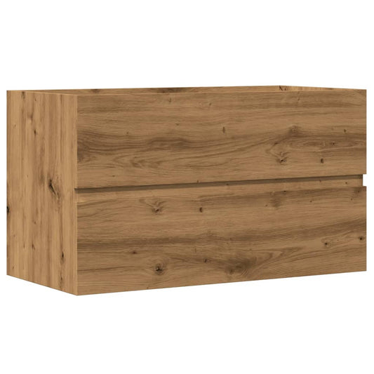 vidaXL Ντουλάπι Νιπτήρα Αρτισιανή Δρυς 90x38,5x45εκ Επεξεργασμένο Ξύλο