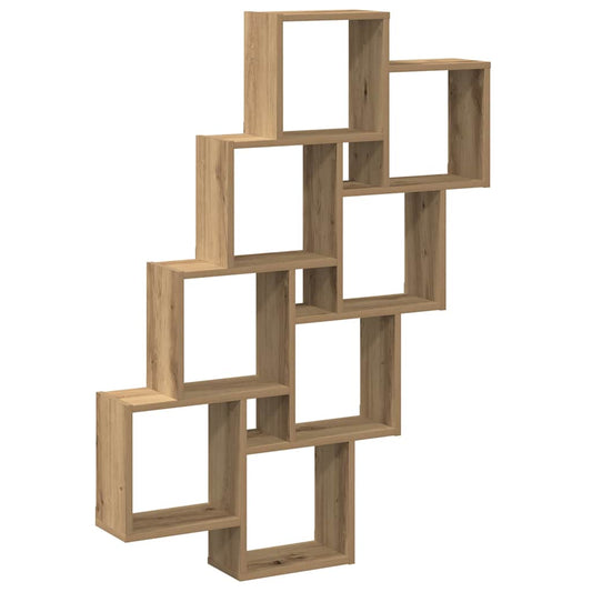 vidaXL Ράφι κύβος τοίχου Artisan Oak 90x15x119,5cm Κατασκευασμένο ξύλο