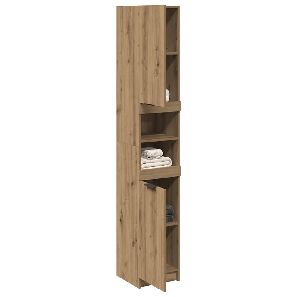 vidaXL Ντουλάπι μπάνιου Artisan Oak 32x34x188,5 cm Κατασκευασμένο ξύλο
