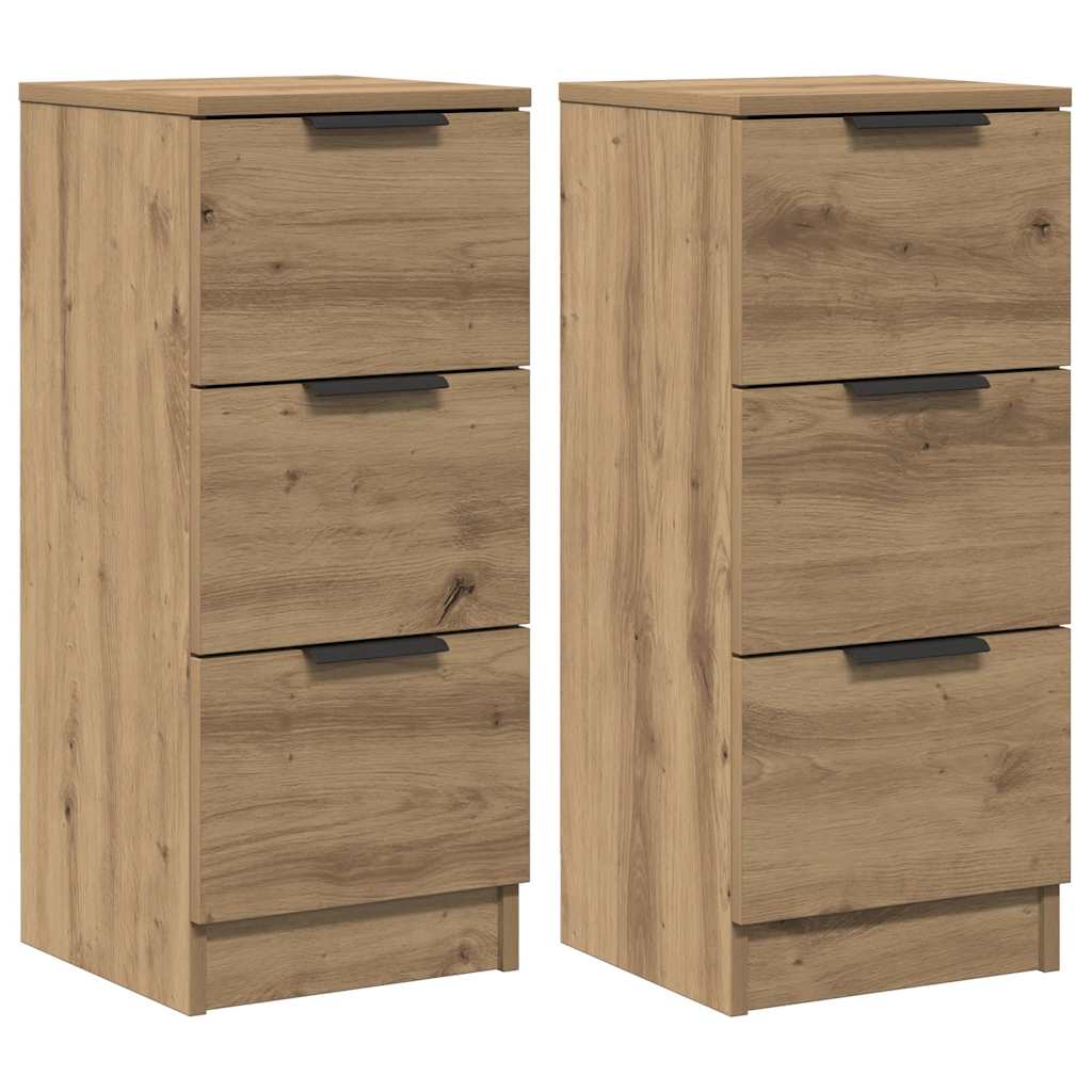 vidaXL Sideboards 2 τεμάχια Artisan Oak 30x30x70cm Κατασκευασμένο ξύλο