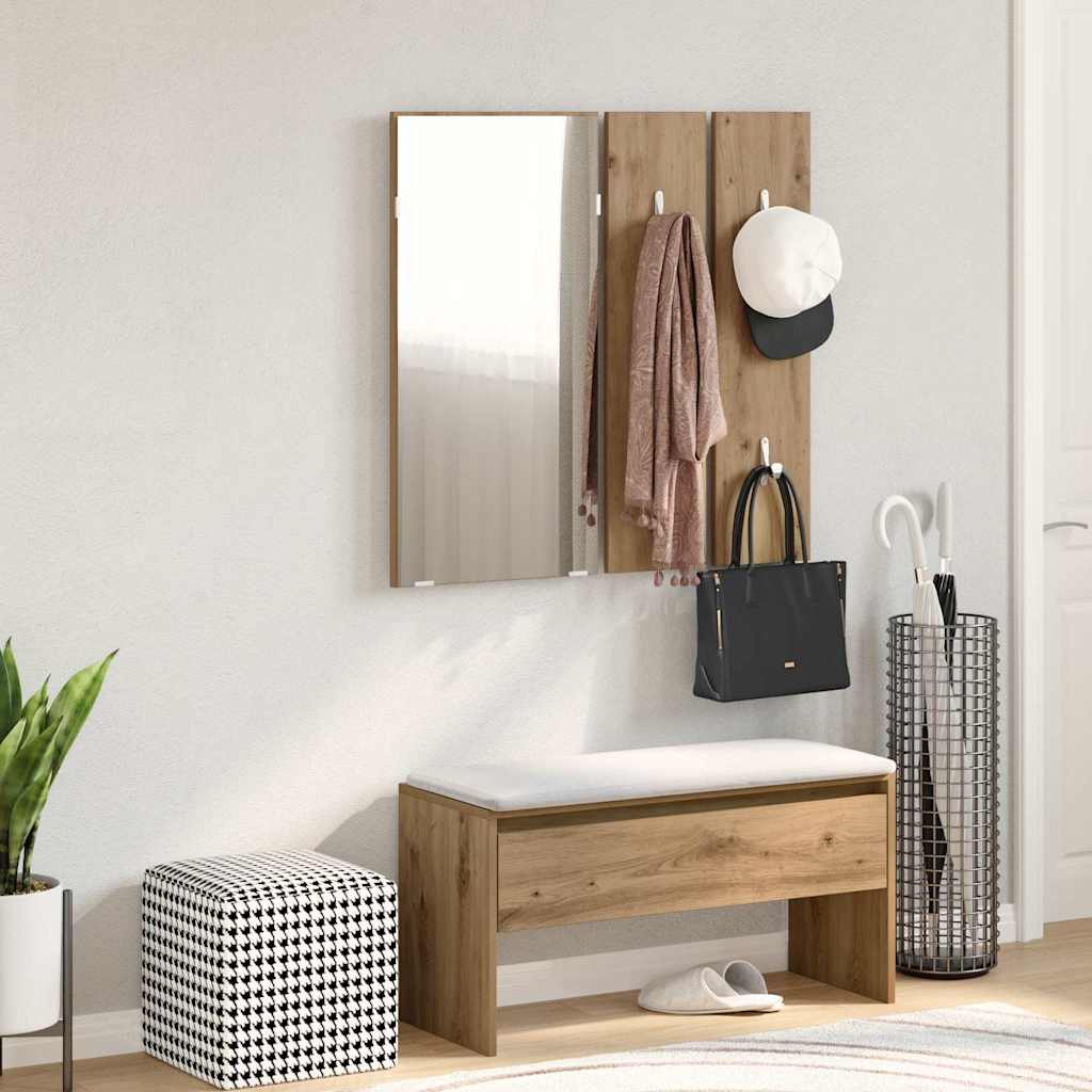 vidaXL σετ επίπλων διαδρόμου Artisan Oak Engineered Wood