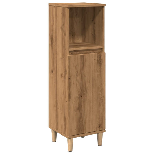 vidaXL Ντουλάπι μπάνιου Δρυς τεχνίτης 30x30x100 cm Κατασκευασμένο ξύλο