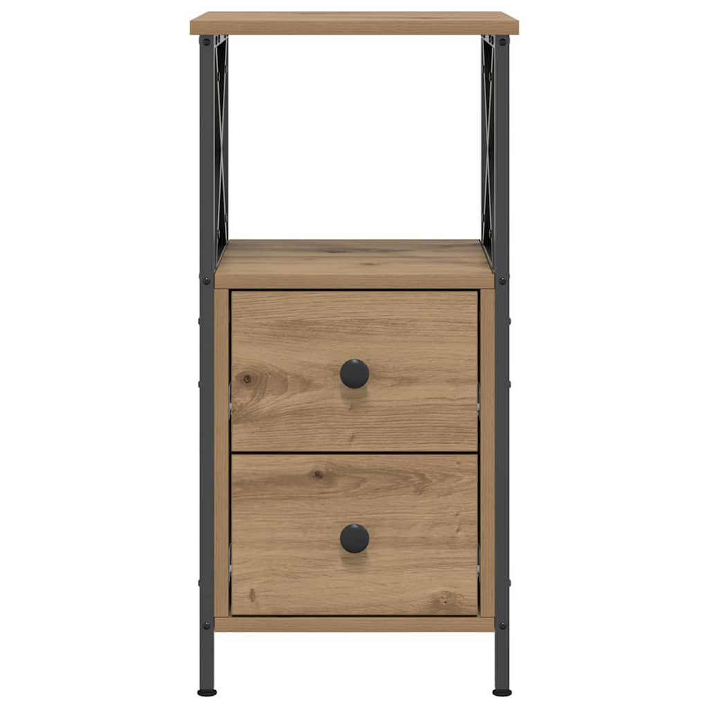 vidaXL Κομοδίνο Artisan Oak 34x35,5x70 cm Κατασκευασμένο ξύλο