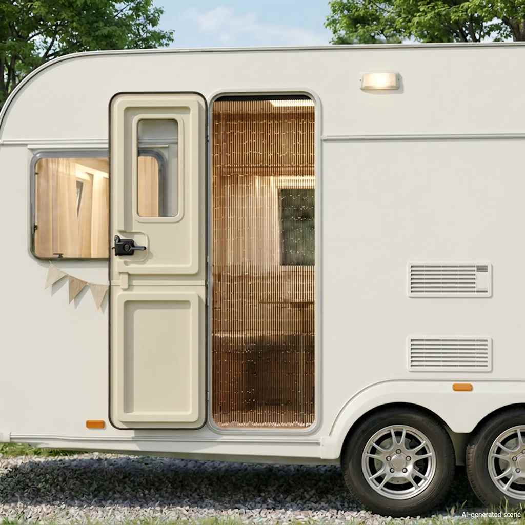 vidaXL Έντομο κουρτίνα πόρτας Σκούρο γκρι 56x185 cm Μπαμπού
