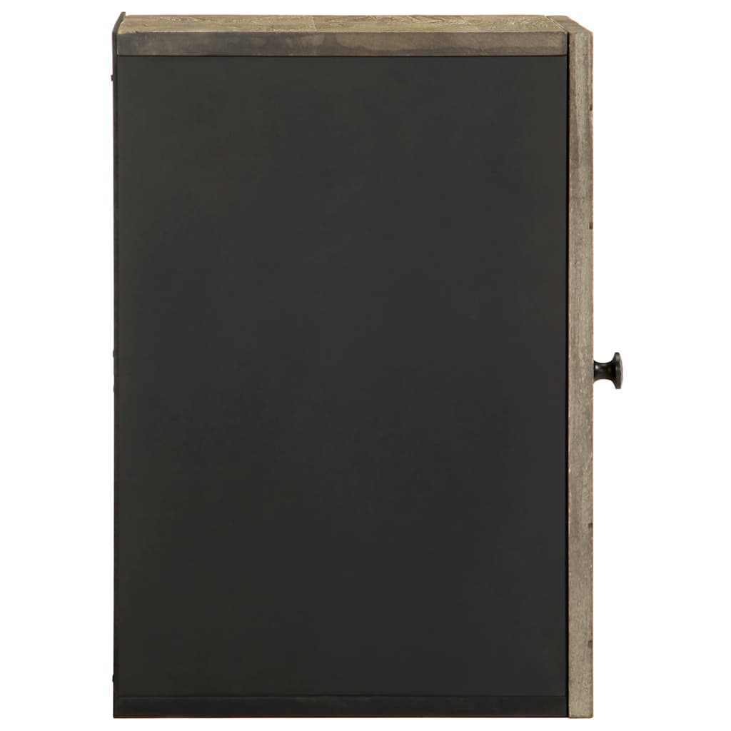 vidaXL Επίτοιχο ντουλάπι μπάνιου Μαύρο 38x33x48 cm Μάνγκο μασίφ ξύλο