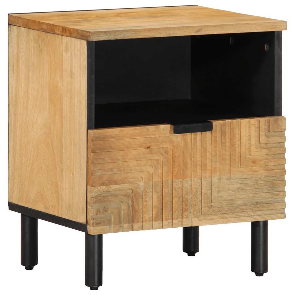 vidaXL Κομοδίνο καφέ 40x33x46 cm από μασίφ ξύλο Mango