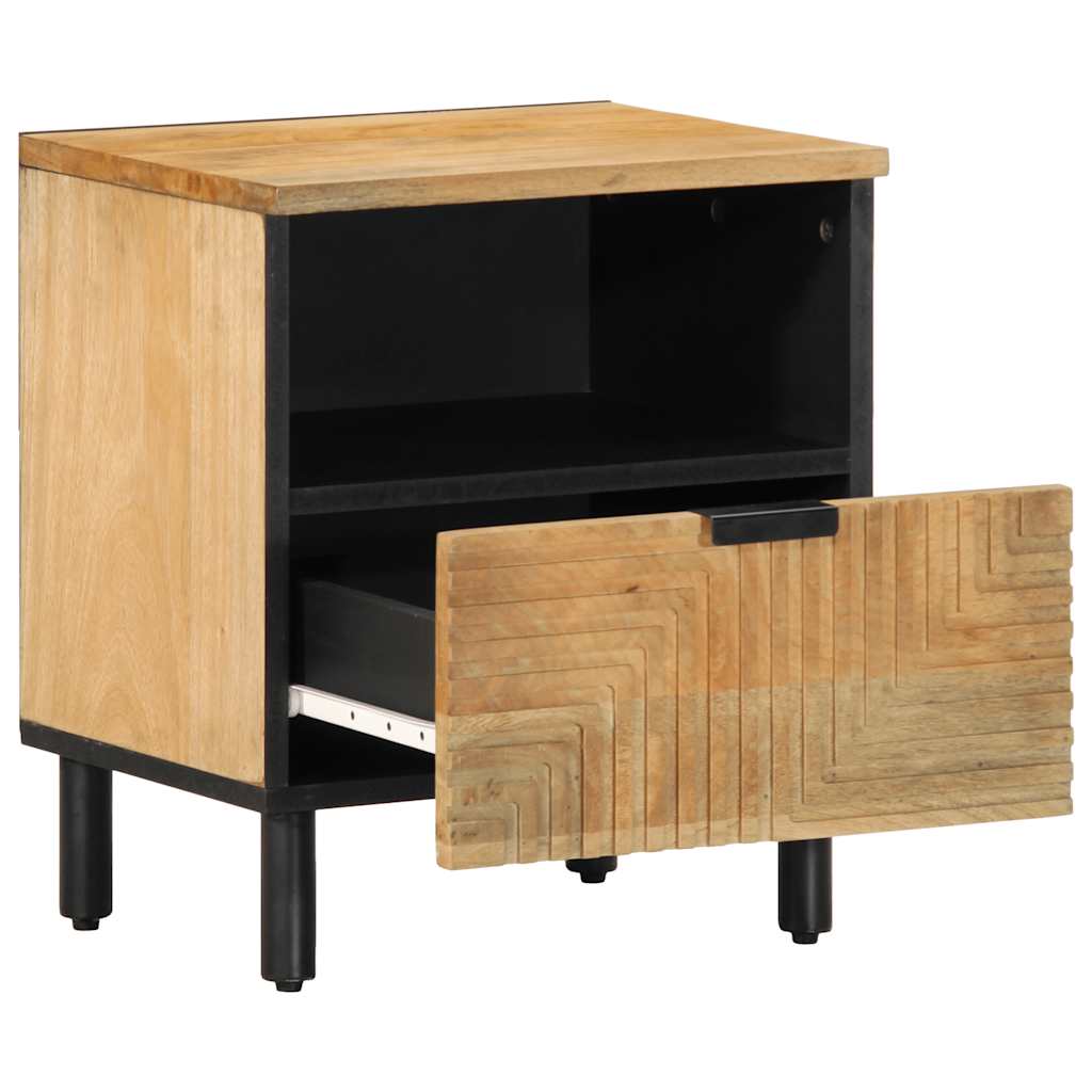 vidaXL Κομοδίνο καφέ 40x33x46 cm από μασίφ ξύλο Mango